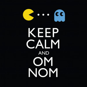 Keep Calm and Om Nom desktop wallpaper