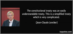 The constitutional treaty was an easily understandable treaty. This is ...