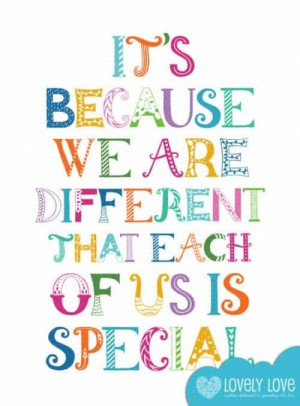 we are all different
