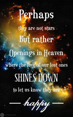Perhaps they are not stars but rather openings in heaven where the ...