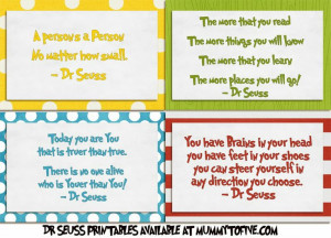 Dr Seuss Printable Quotes- More Dr. Seuss Activities