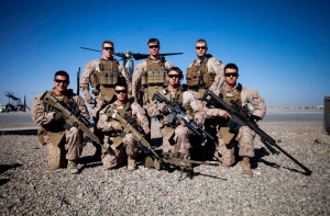 Group photo of United States Marine Corps Scout Snipers in Afghanistan ...