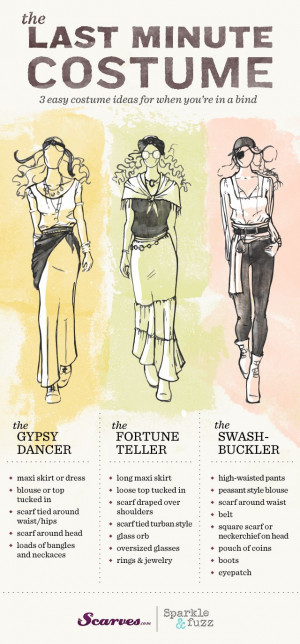 Easy Halloween costume for the ladies! A pirate, gypsy, fortune teller ...