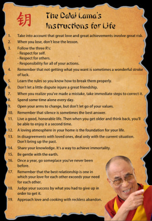 In honor of His Holiness, here are the Dalai Lama's Instructions for ...