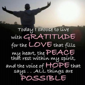 Today I choose to live