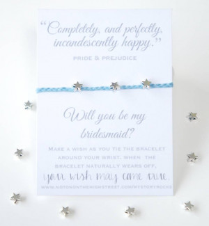 homepage > MY STORY ROCKS > 'WILL YOU BE MY BRIDESMAID?' QUOTE WISH ...