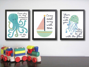 ... of nautical art prints ($75) that come with playful Summer sayings