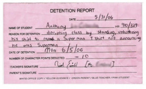 12 Crazy Detention Slips