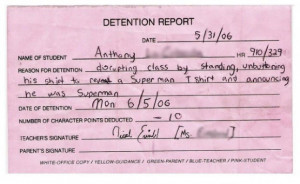 12 Crazy Detention Slips