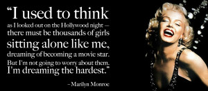 Inspirational quote by Marilyn Monroe with Picture !!