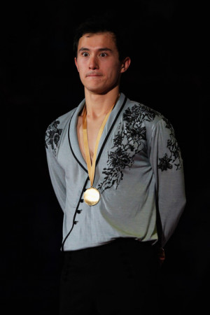 Patrick Chan Patrick Chan of Canada poses after winning the Mens Free