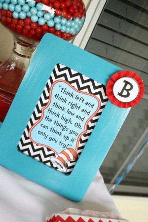 Thing One & Thing Two Dr Seuss Themed Birthday Party for twins via ...