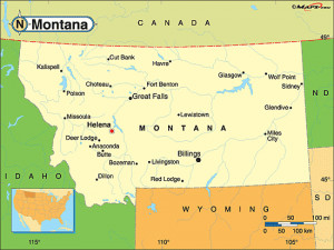 Montana Political Map