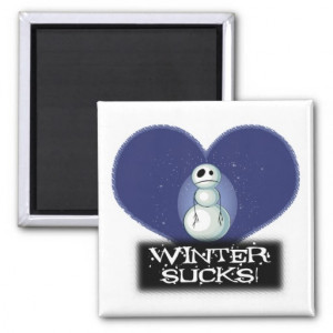 winter sucks emo snowman magnets