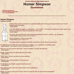 Positive Atheisms Big List of Homer Simpson Quotations