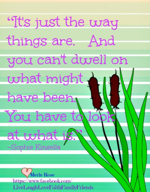 you can't dwell on the past ~