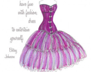Purple Corset Fashion Illustration- Betsey Johnson Inspirational Print ...