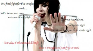 Andy Biersack Wallpaper Knives And Pens With knives and pens.... by