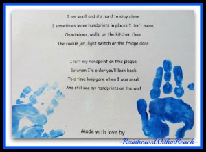 photo of: Handprint Poem suitable for Grandparent's Day