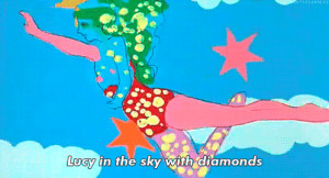 ... lucy, lucy in the sky with diamonds, sky, subtitle, text, the beatles
