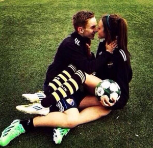 cute soccer couple pic