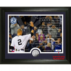 ... Yankees Derek Jeter Yankee Stadium Final Game Quote Minted Coin Photo