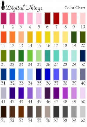 color number from the color chart above or found here