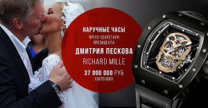 This montage published on Alexei Navalny's blog shows Mr Peskov's ...