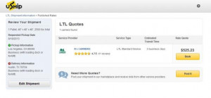 Carriers looking for LTL loads can submit an instant quote to a