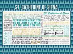 Saint Catherine of Siena Quote Poster