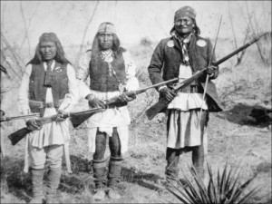 Geronimo and Three of His Apache Warriors 1886