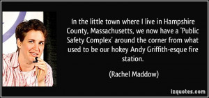 live in Hampshire County, Massachusetts, we now have a 'Public Safety ...