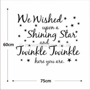 we wished upon a shining star wall sticker