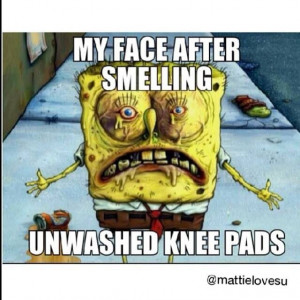 Even if they are washed. Because every REAL volleyball player knows ...