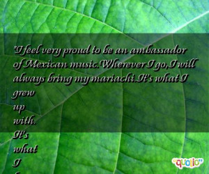 feel very proud to be an