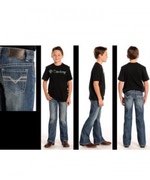 ROCK AND ROLL COWBOY BOYS' VINTAGE GRAY WASH JEANS- STYLE #BB-2203