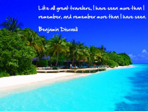 Inspirational Travel quotes, Island. Ocean view