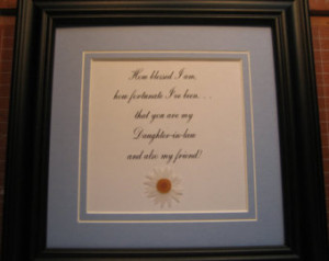 Framed quote for Daughter-in-law - 9x9 - 