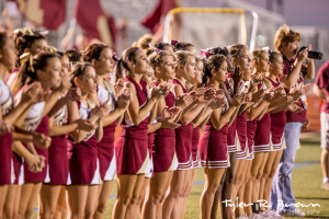 The Heritage cheer squad cheers on their football team from the ...