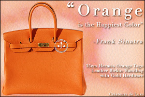 35cm Hermès Orange Togo Leather Birkin Handbag - Orange is the ...