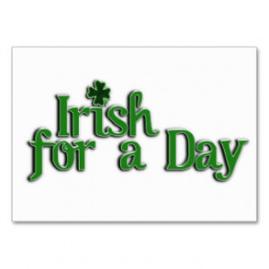 Irish For A Day Text Image Business Card