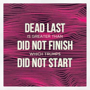 Victory = Crossing the finish line