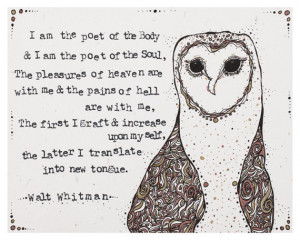 Original Illustration, Walt Whitman Quote - 8x10 Archival Print ...