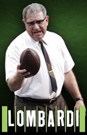 ... and staring holes through one athlete after another, Lombardi began
