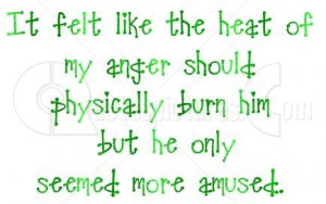 It Felt Like the Heat of my Anger – Anger Quote