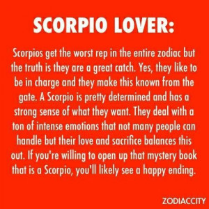 It's a Scorpio thing.