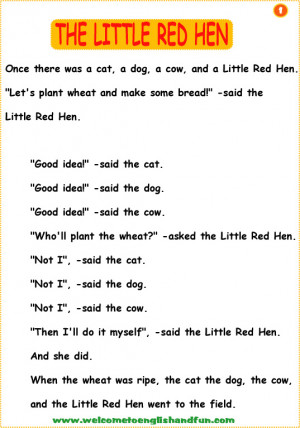 the little red hen 1/3