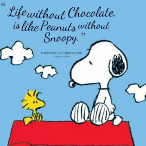 Life without Chocolate, is like Peanuts without Snoopy.
