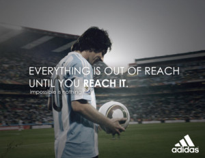 ... tags for this image include: adidas, football, soccer, messi and quote