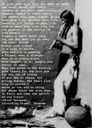 Chief Tecumseh (Crouching Tiger), Shawnee